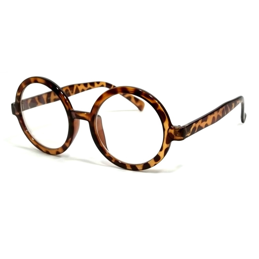 Cool Retro Clear Lens Glasses Bold Pixie Round
